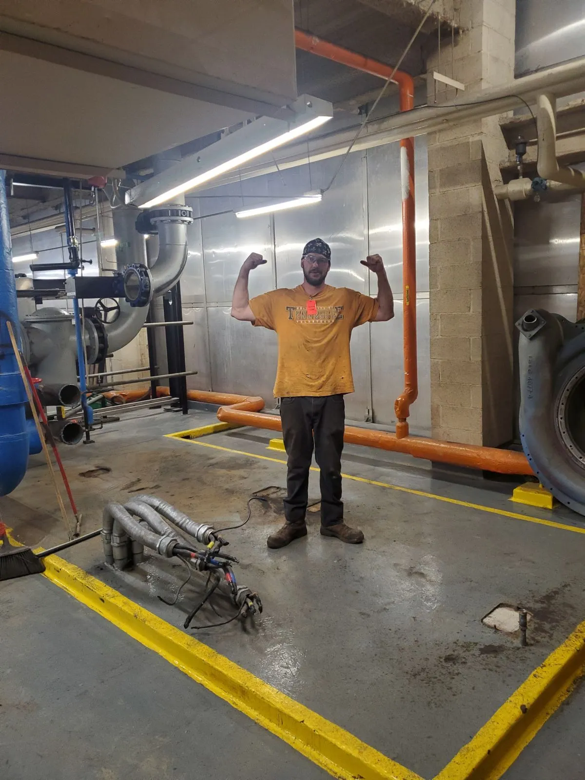 After: Large vessel out, mechanical room cleared