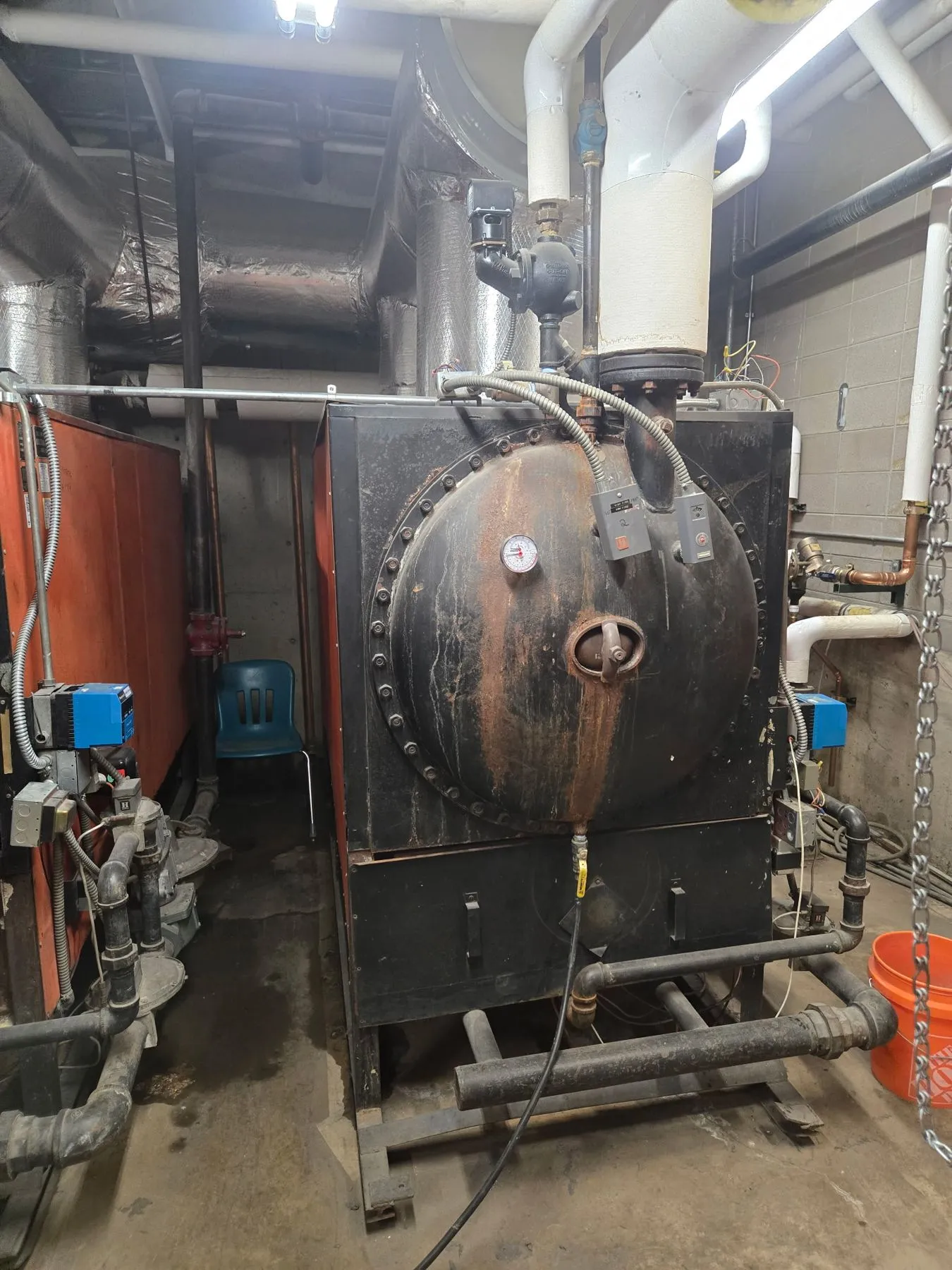 Before: Boiler nameplate