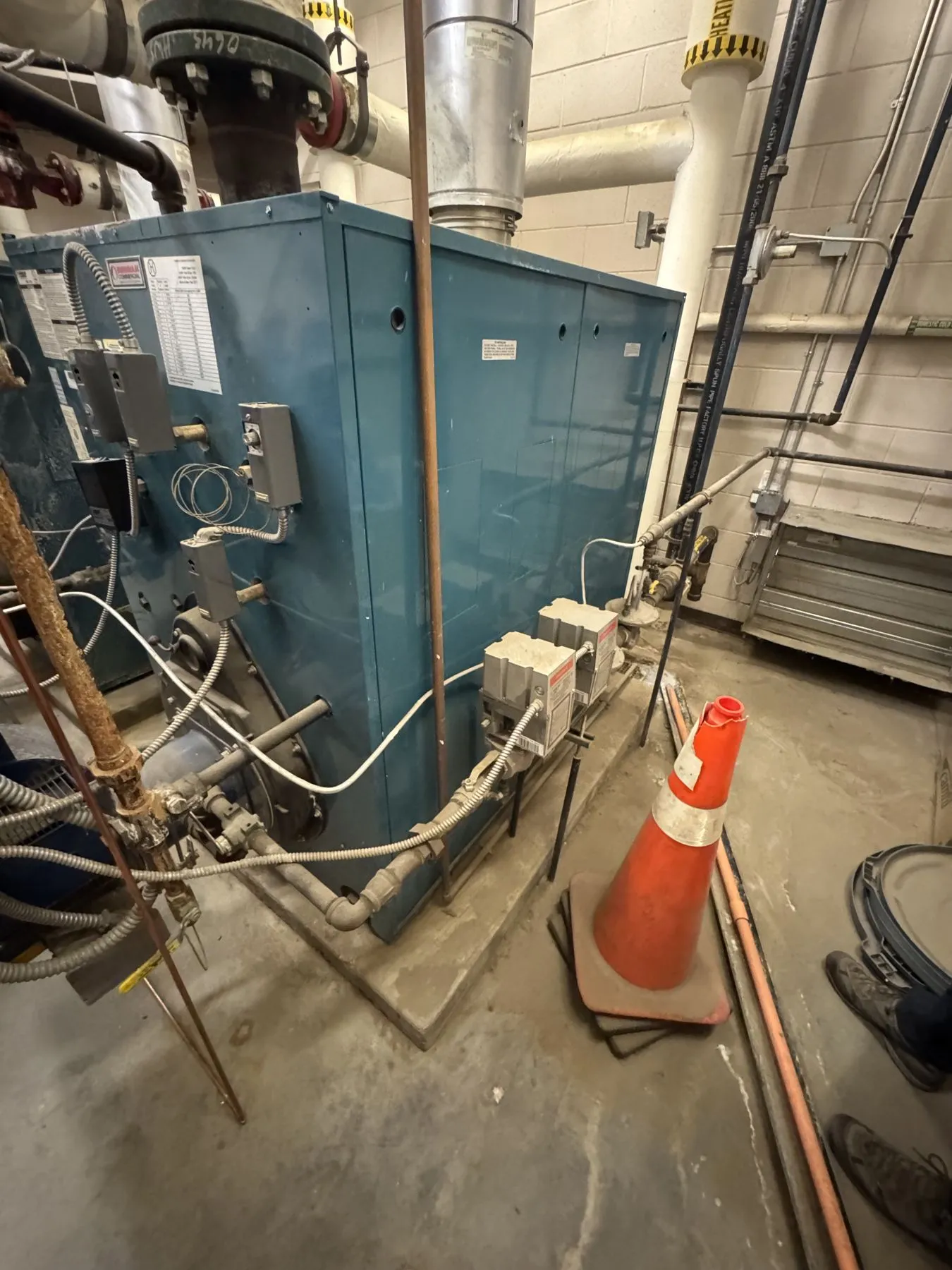 Before: Second boiler and flue
